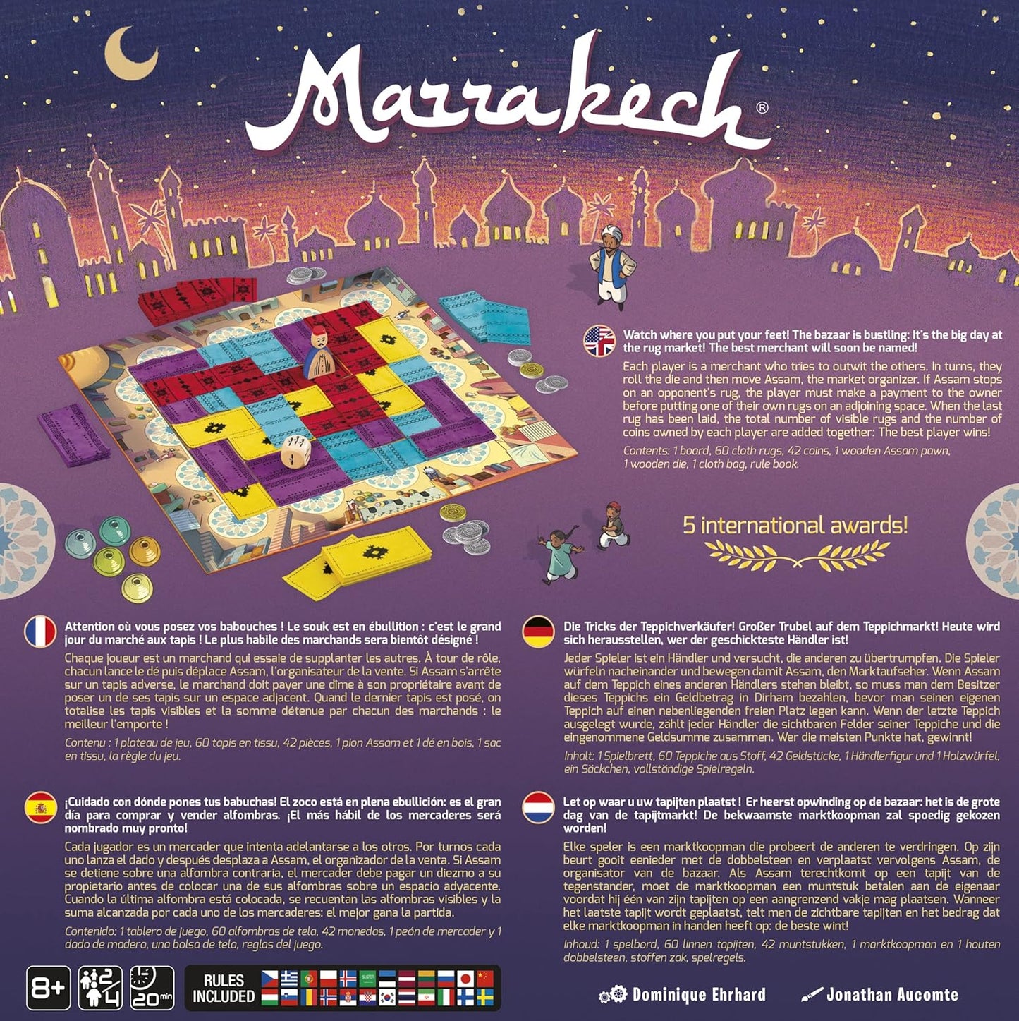 Marrakech Board Game – Strategy Game for Adults & Families | Ages 8+ | 2–4 Players | 20 Min Playtime